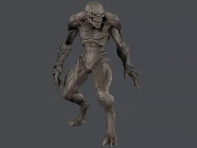 Alien Leaper - Sci-Fi Enemy Rigged Game-Ready Low-poly 3D model