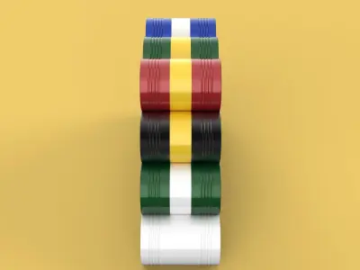 STEEL DRUM BARREL STACKED VARIOUS COLOR GALLON GAS TANK OIL FUEL 3D model