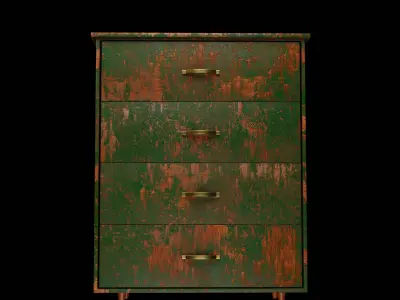 An old dresser optimized and game ready Free 3D model