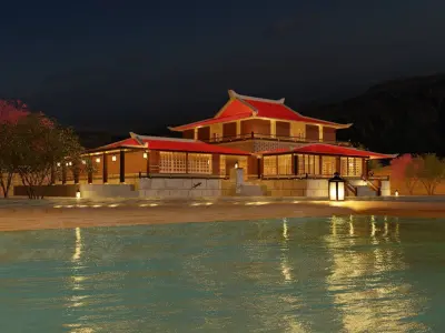 Japanese traditional house showroom 3D model 3D model