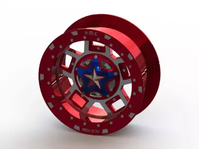 Cast rim XD-XS827 R3 - size 16x7 - Captain America edition 3D model