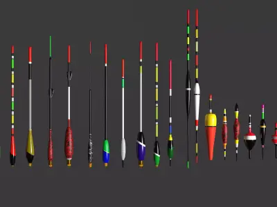 Fishing float Low-poly 3D model