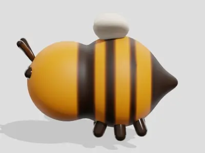 Cute little bee  3D model