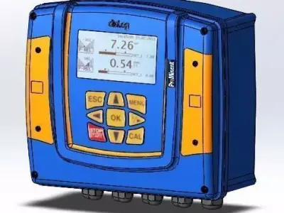 DACA DACB ProMinent CL2-pH Analyzer 3D model