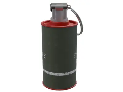 Smoke Grenade - Low Poly Game Ready Low-poly 3D model