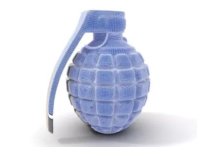 Black Grenade model pack Low-poly 3D model