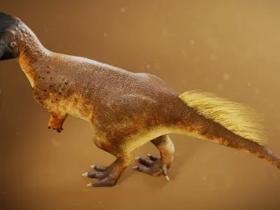 Psittacosaurus RIG  Low-poly 3D model