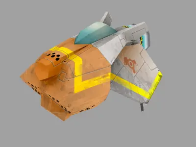 FLEET SPACE SHIPS Low-poly 3D model