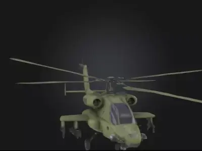 3D model Helicopter Low-poly 3D model