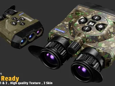 Binoculars  Game Ready Low-poly 3D model