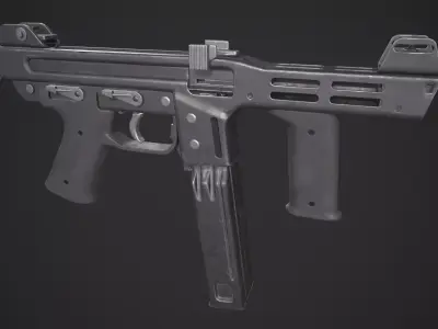 Spectre M4 SMG Low-poly 3D model