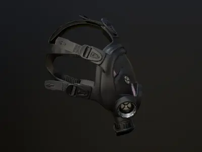 Gas Mask  Low-poly 3D model