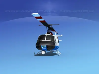 Bell 204 Med Flight 3D model