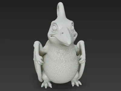 Cute Pterodactyl Baby Keychain Prehistoric Flying Reptile 3D print model