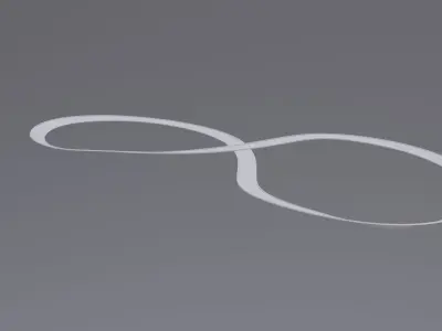 Acrobatic track Low-poly 3D model