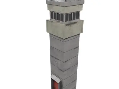 BT-9 Berlin Watch Tower Low-poly 3D model