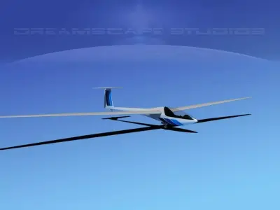 Glaser Dirks DG-200 17 Mtr Sailplane V10 3D model