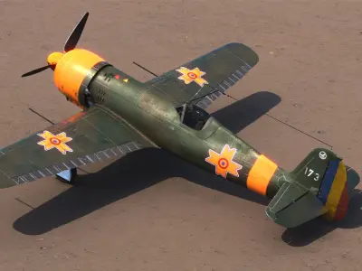 IAR-80 WW2 Romanian Aircraft - Western Front colors 3D model