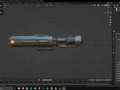 Sci-Fi Rocket Launcher 01 Low Poly Game Ready Asset Low-poly 3D model