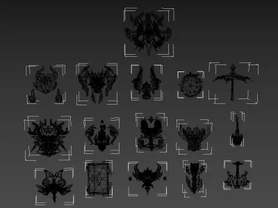 ritual implements Low-poly 3D model