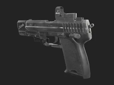 USP match Low-poly 3D model