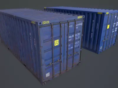 Container PBR Low-poly 3D model