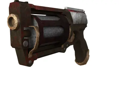 Steampunk Shotgun 2 Low-poly 3D model