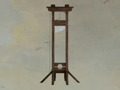 Guillotine with clean blade Free low-poly 3D model