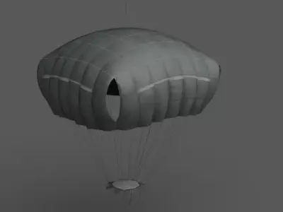 Parachute T11 Low-poly 3D model