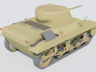 M22 Locust Tank Low-poly 3D model