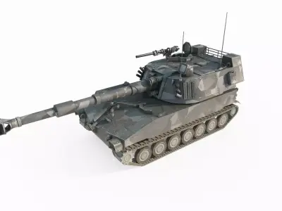 Science fiction weapon vehicle tank killer 3D model