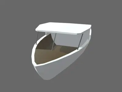 Low Poly Boat 06 Low-poly 3D model
