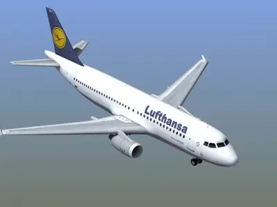 Airbus A320 Jet 3D model
