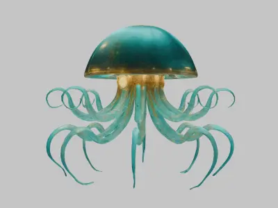 Fantasy Jellyfish Jelly Fish Low-poly 3D model