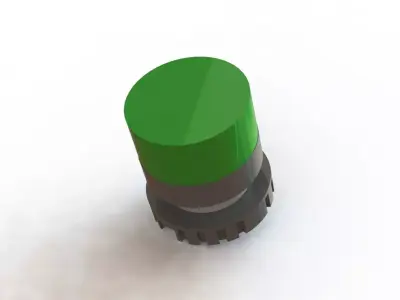 Botao Luminoso Verde WEG CSW BF12 WH Green Luminous Button 3D model