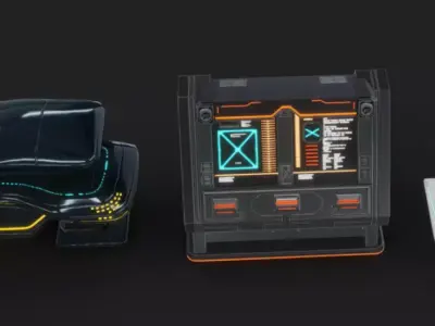 SciFi Terminals 21 Low-poly 3D model