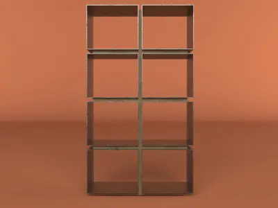 Industrial BookshelfShelf 3D model