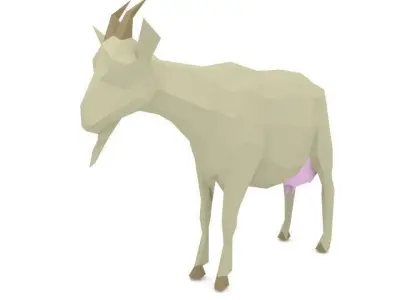 Animal Goat Low Poly Low-poly 3D model