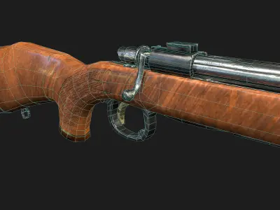 Winchester Rifle - Parker Hale Model 1200 Free low-poly 3D model