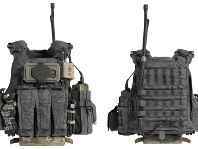 AVS PLATE CARRIER V2 Low-poly 3D model