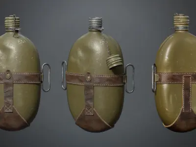 Flask 4731 OCT Low-poly 3D model