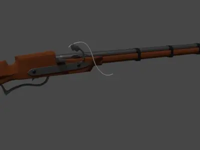 Matchlock Gun Free 3D model