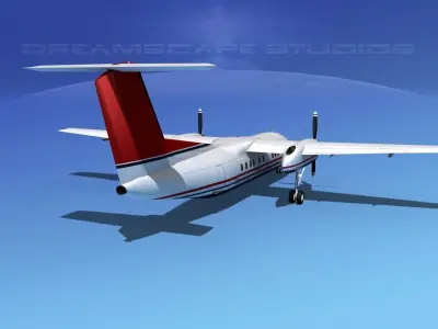 Dehaviland DHC-8 100 Jensen Research 3D model