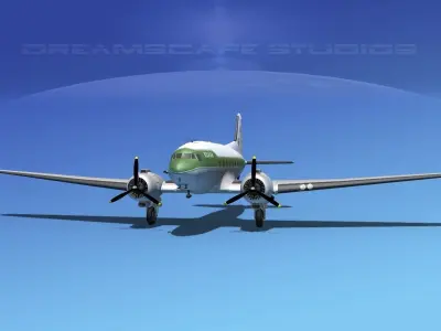 Douglas DC-3 Ozark 3D model
