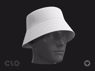 BASIC BUCKET HAT genesis 8 highpoly Free 3D model