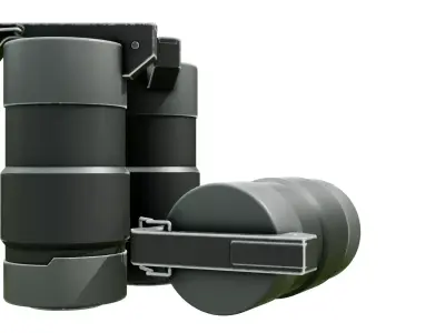 Hard-granade Low-poly 3D model