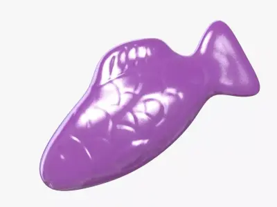 Swedish Fish Purple model 3D model