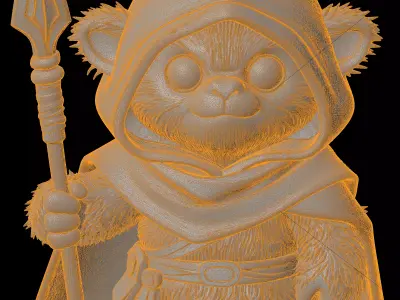 Ewok Warrior 3D Print Model 3D print model