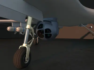 BayraktarTB2 unmanned aerial vehicle Low-poly 3D model