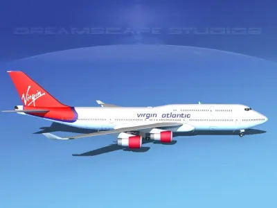 Boeing 747-8I Virgin Atlantic 3D model